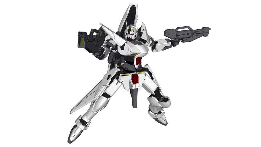 白色机甲IP手办SU模型 SU模型免费下载_sketchup模型