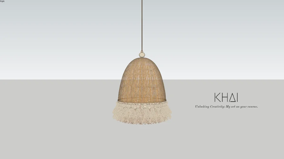 流苏藤编吊灯SU模型 SU模型免费下载_sketchup模型