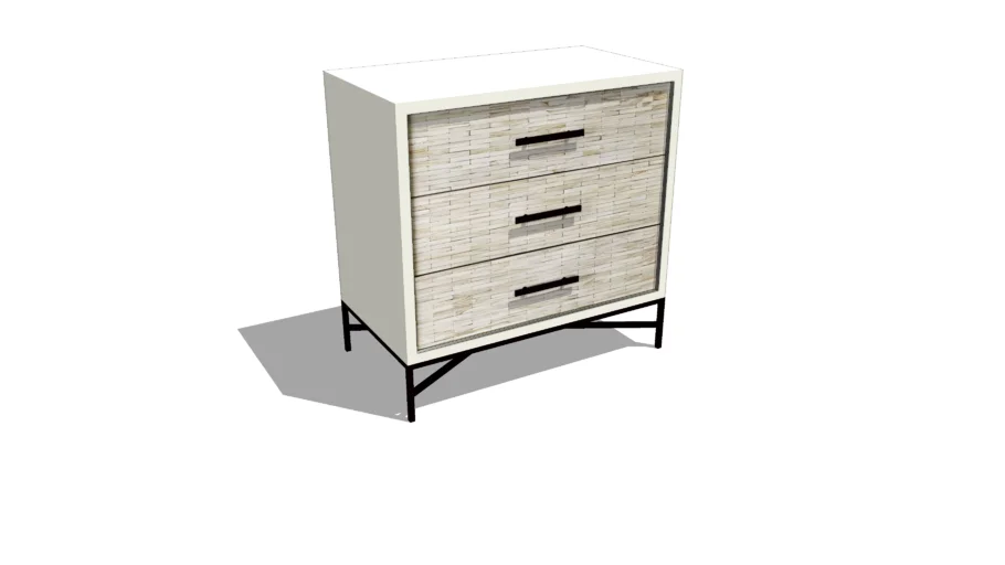 工业风榆木床头柜SU模型 SU模型免费下载_sketchup模型