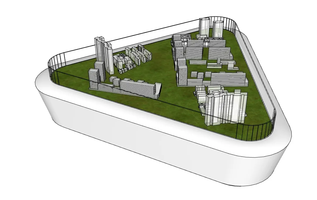 售楼处展示沙盘SU模型 SU模型免费下载_sketchup模型