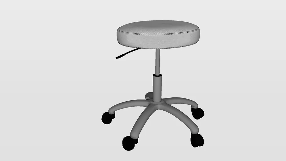 升降滚轮圆座凳SU模型 SU模型免费下载_sketchup模型