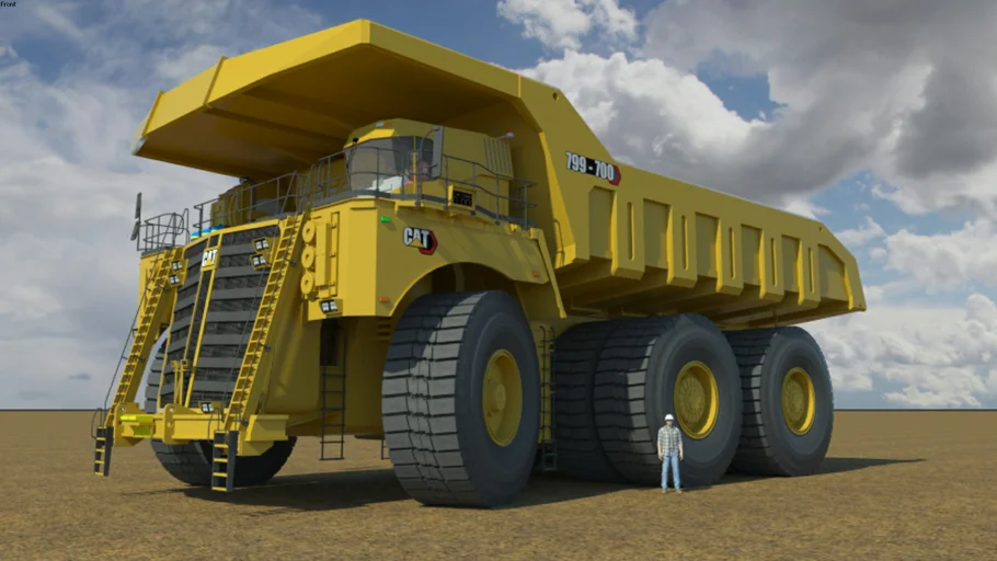 卡特799矿用自卸车SU模型 SU模型免费下载_sketchup模型