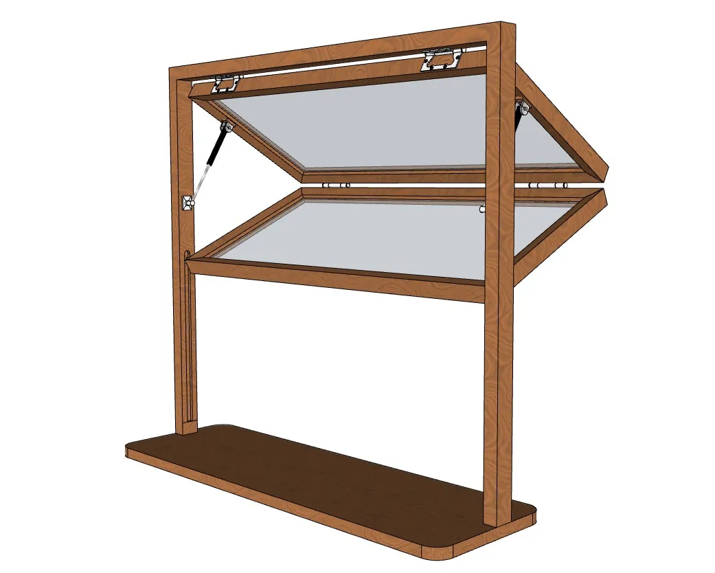 带液压杆的上下窗SU模型 SU模型免费下载_sketchup模型
