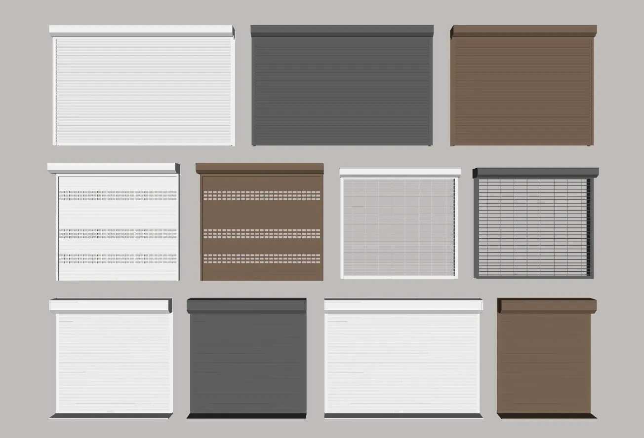 多款式卷帘门集合（卷闸门）SU模型 SU模型免费下载_sketchup模型