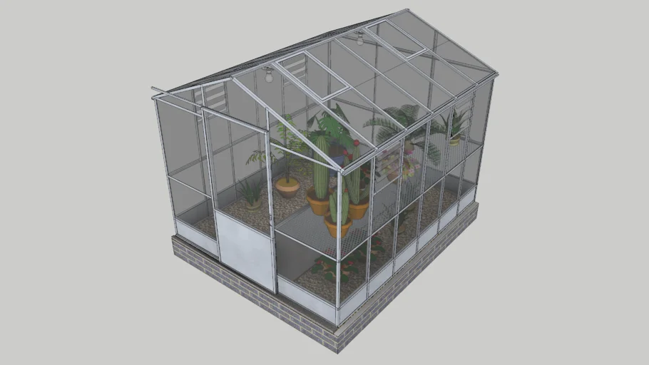 铝合金温室阳光花房SU模型 SU模型免费下载_sketchup模型