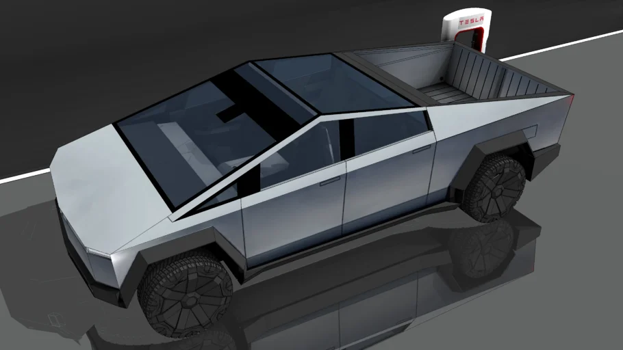 特斯拉赛博皮卡SU模型 SU模型免费下载_sketchup模型