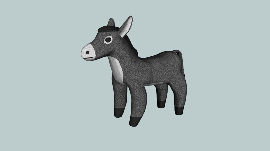 卡通毛驴玩偶SU模型 SU模型免费下载_sketchup模型