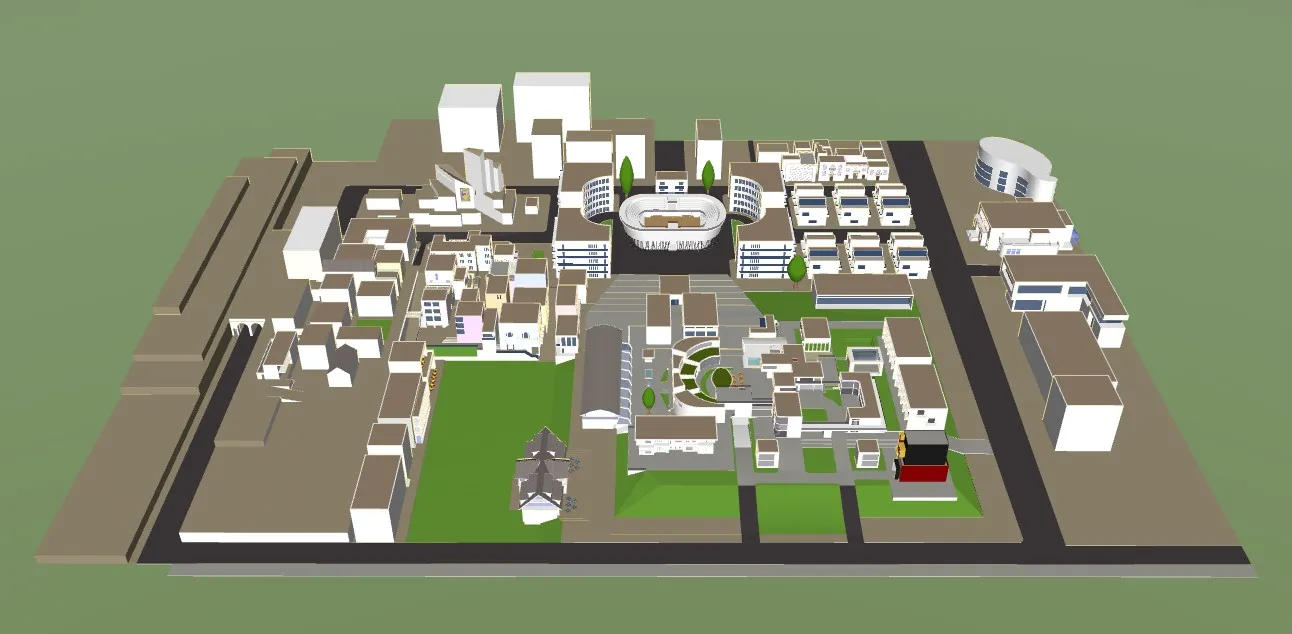 现代简约居住区规划SU模型 SU模型免费下载_sketchup模型