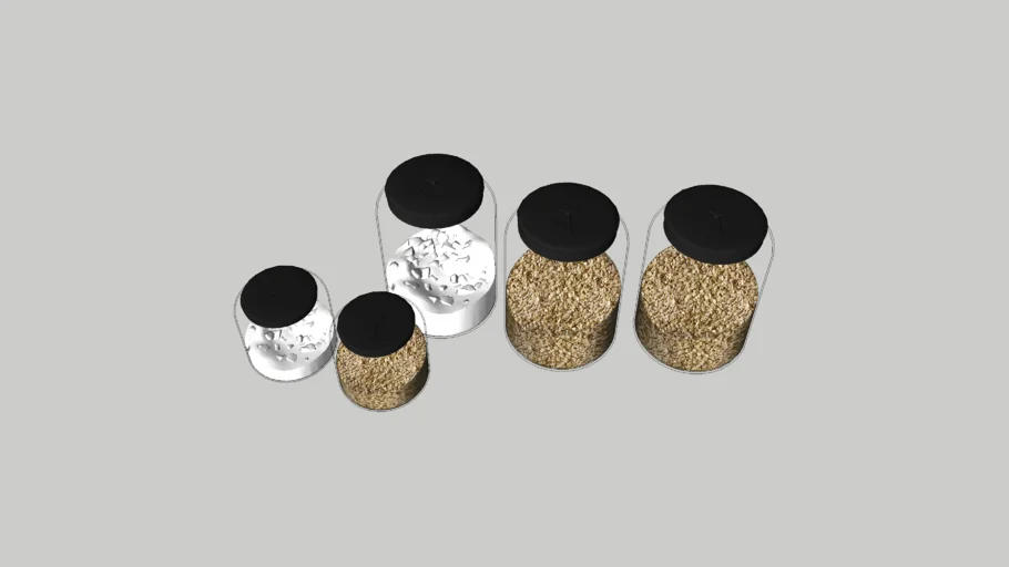 厨房豆子收纳罐SU模型 SU模型免费下载_sketchup模型