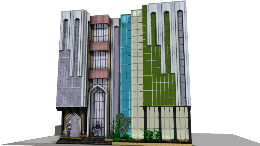 伊斯兰风格高层建筑SU模型 SU模型免费下载_sketchup模型