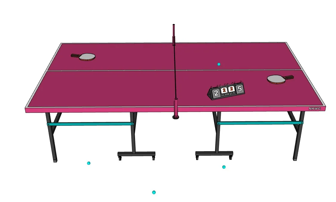 标准乒乓球桌SU模型 SU模型免费下载_sketchup模型