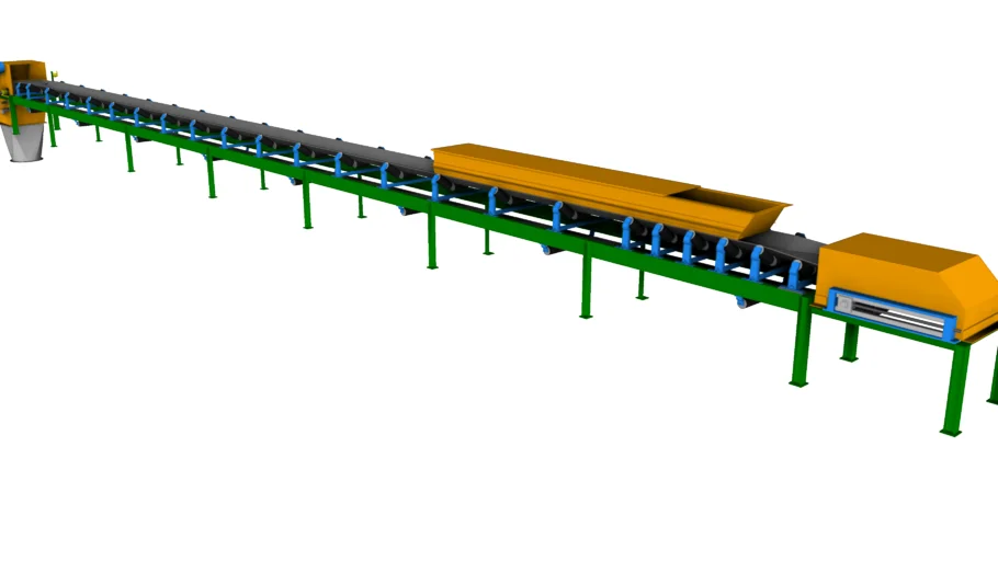 工业皮带输送线SU模型 SU模型免费下载_sketchup模型