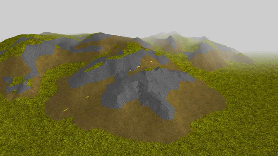 山地金矿地貌SU模型 SU模型免费下载_sketchup模型