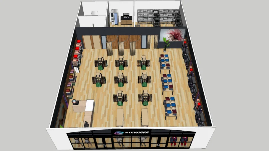 现代潮流服装店SU模型 SU模型免费下载_sketchup模型