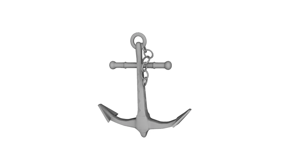 带链船锚点装饰SU模型 SU模型免费下载_sketchup模型