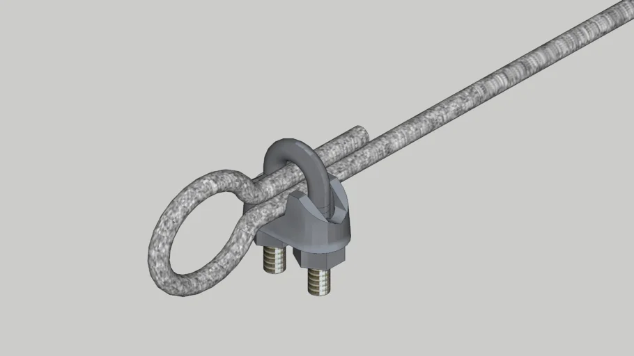 钢丝绳卡头连接件SU模型 SU模型免费下载_sketchup模型