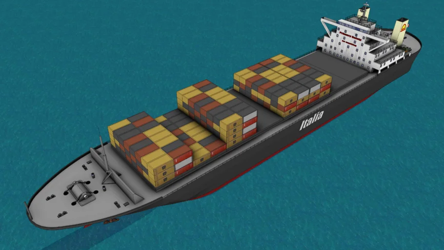 集装箱货轮航运SU模型 SU模型免费下载_sketchup模型