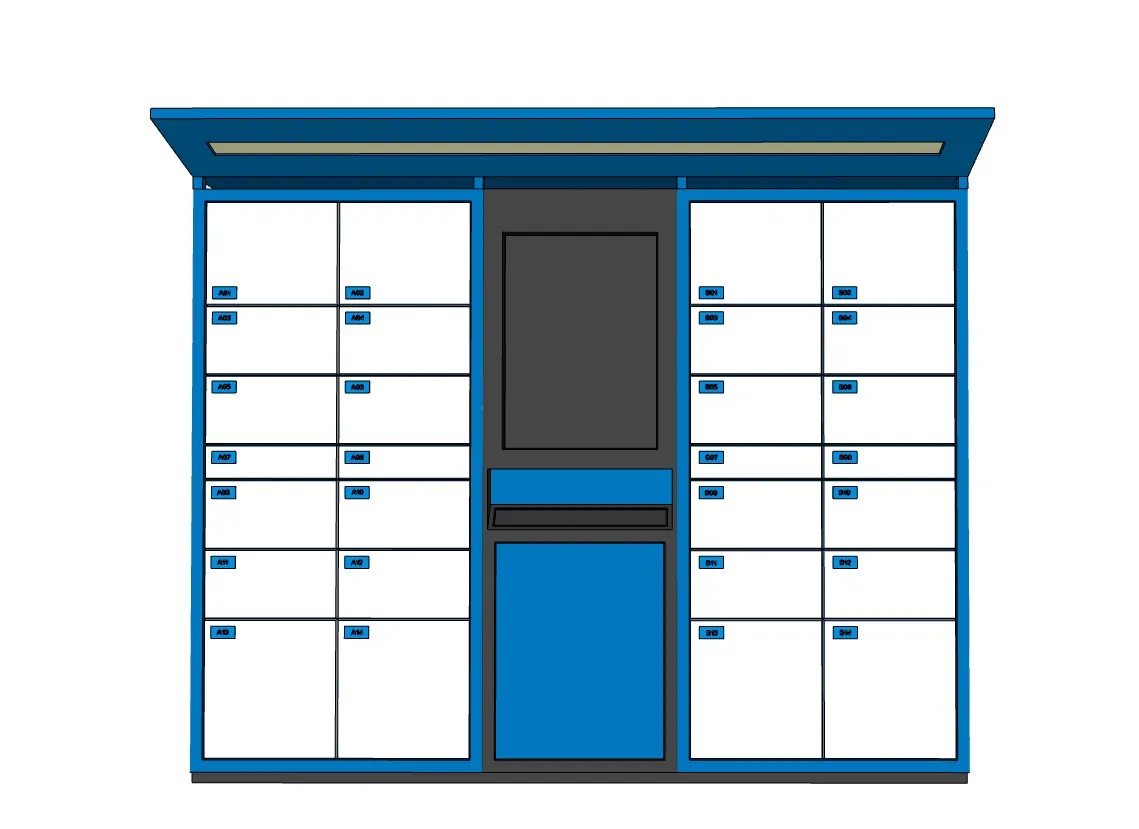 菜鸟驿站快递柜蜂巢柜SU模型 SU模型免费下载_sketchup模型