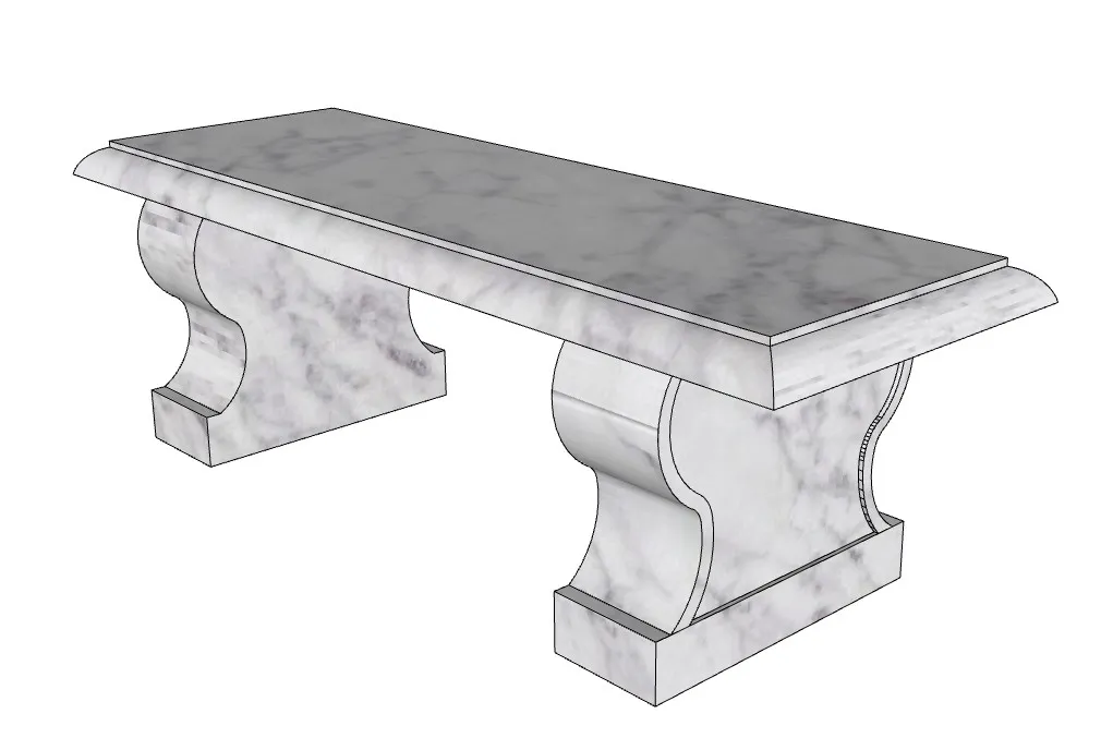 中式大理石石凳子SU模型 SU模型免费下载_sketchup模型