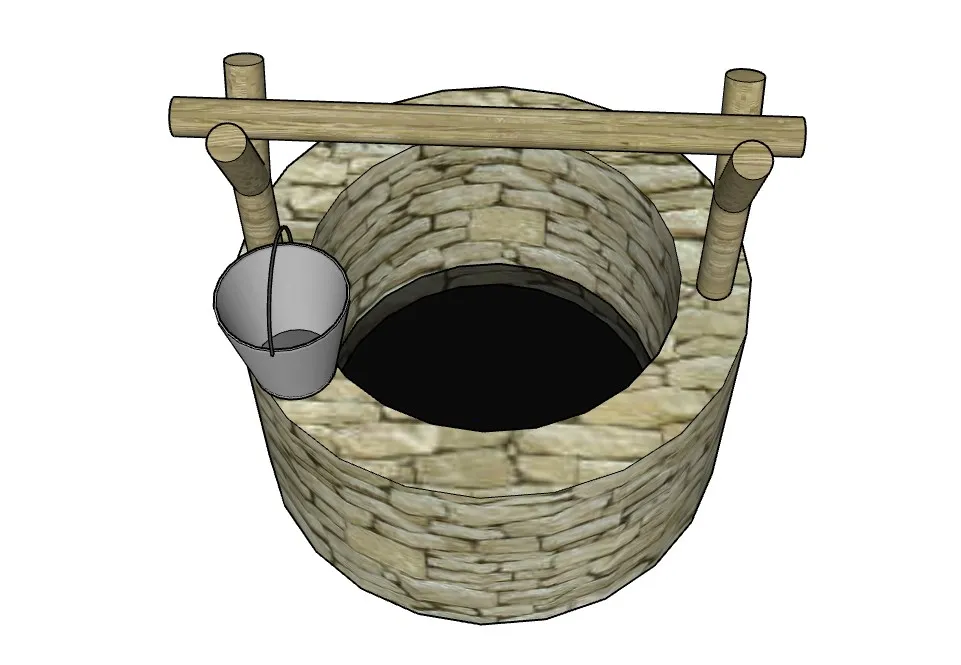 乡村农耕文化古井SU模型 SU模型免费下载_sketchup模型