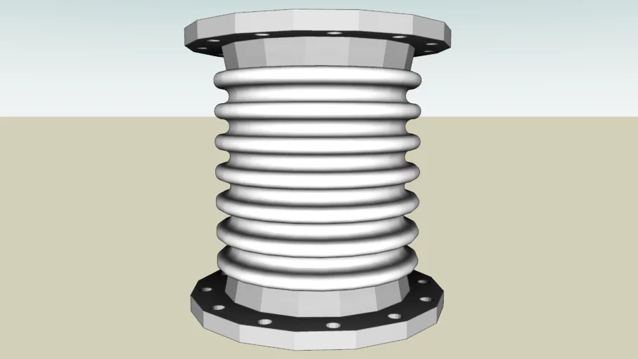 金属波纹伸缩节补偿器SU模型 SU模型免费下载_sketchup模型