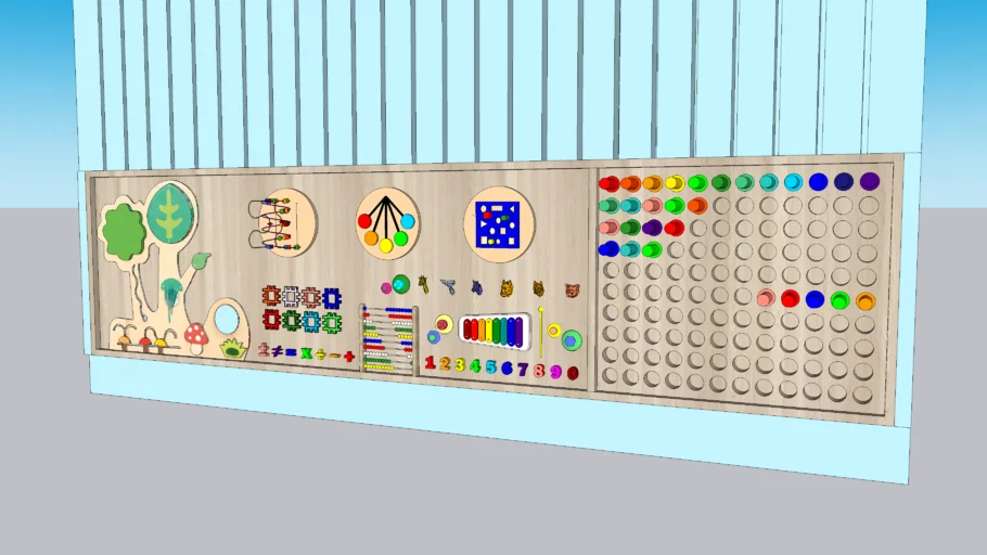 幼儿园儿童墙装饰SU模型 SU模型免费下载_sketchup模型