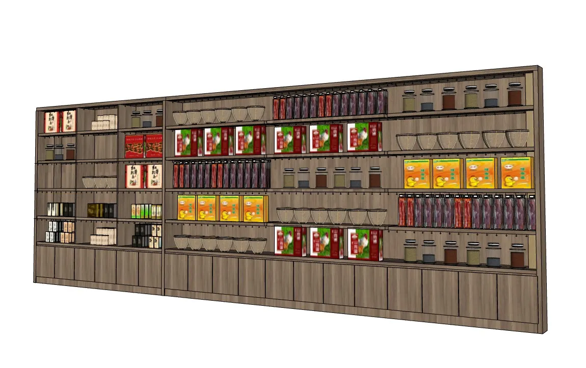 农产品展销陈列柜SU模型 SU模型免费下载_sketchup模型