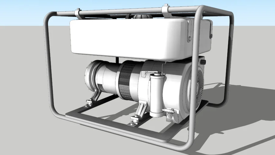 框架式工业发电机SU模型 SU模型免费下载_sketchup模型