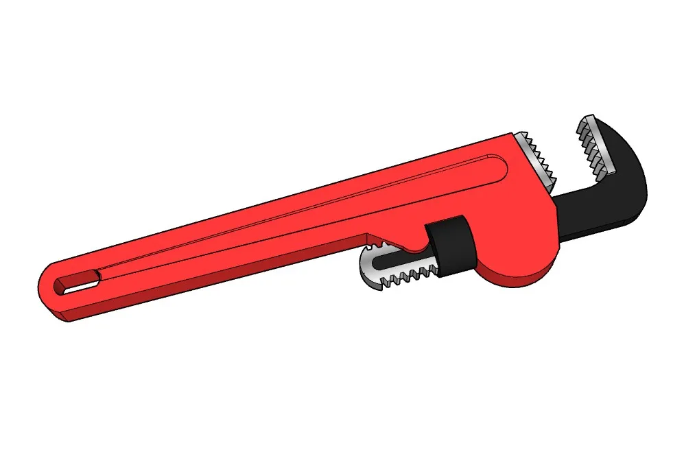 管钳管道维修工具SU模型 SU模型免费下载_sketchup模型