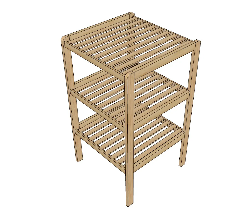 木架置物架SU模型 SU模型免费下载_sketchup模型