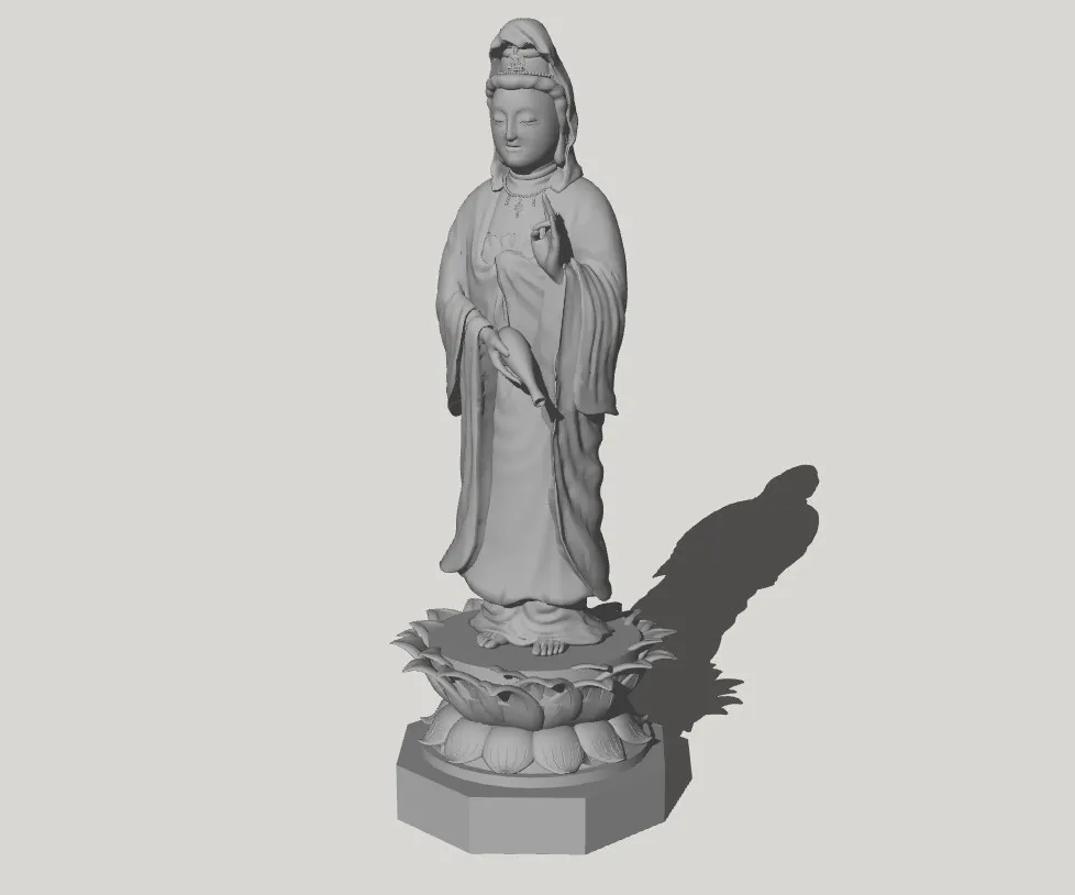 立姿净瓶观音像SU模型 SU模型免费下载_sketchup模型