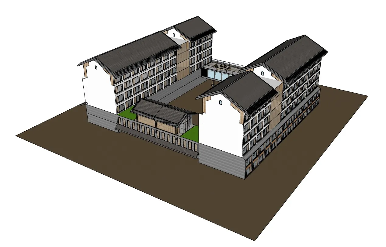 新中式适老化公寓SU模型 SU模型免费下载_sketchup模型
