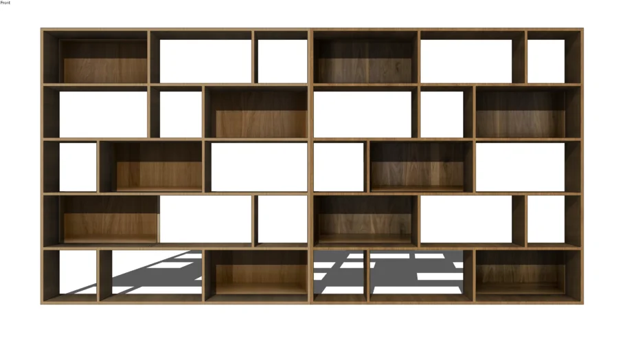 模块化实木格子小书架SU模型 SU模型免费下载_sketchup模型