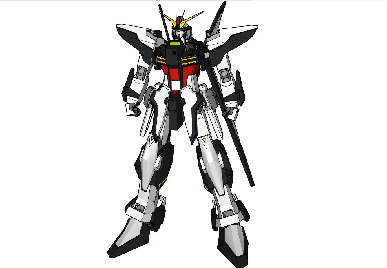 科幻高达机甲SU模型 SU模型免费下载_sketchup模型