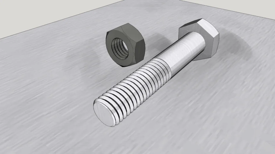 六角螺栓螺母SU模型 SU模型免费下载_sketchup模型
