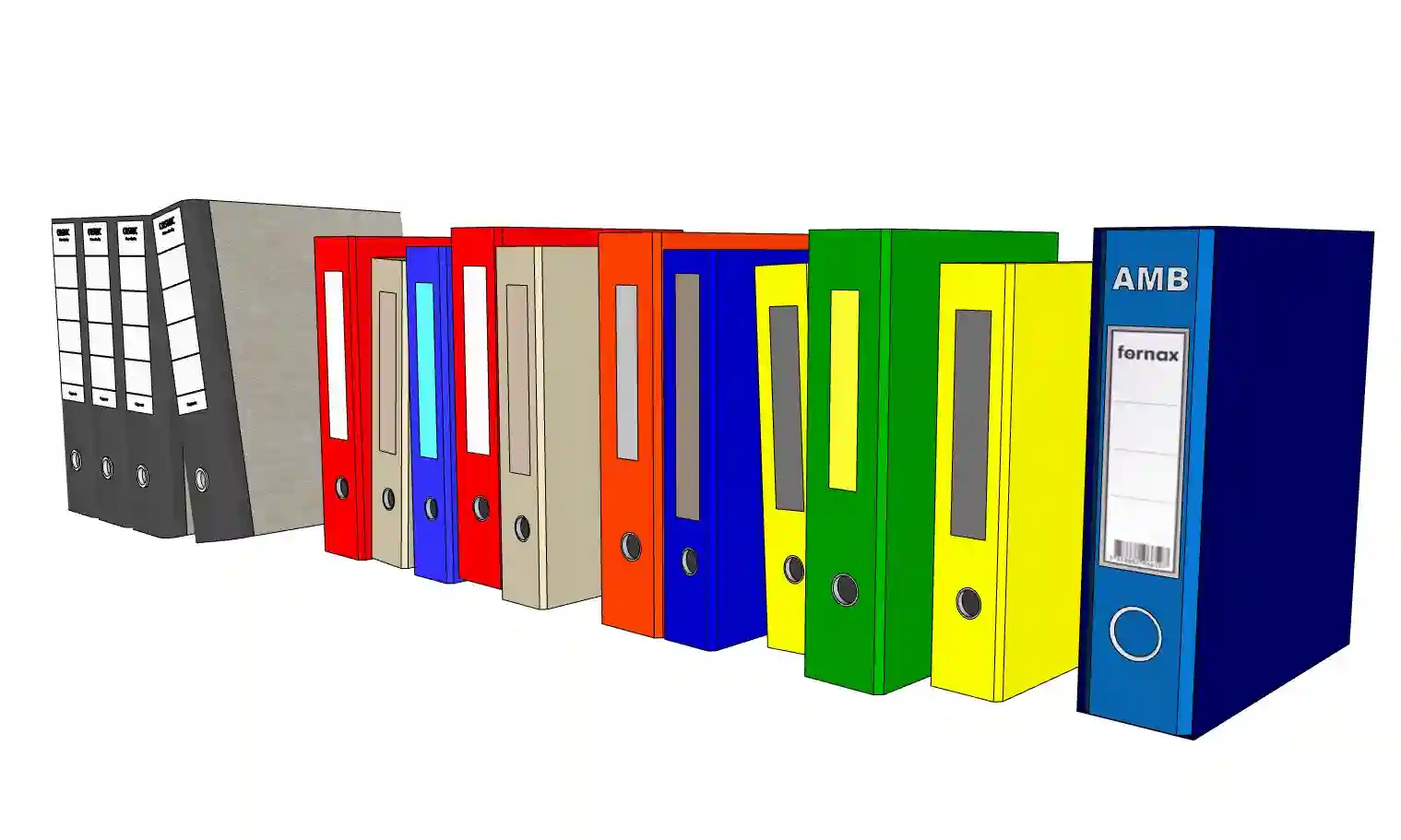 办公文件夹档案盒SU模型 SU模型免费下载_sketchup模型