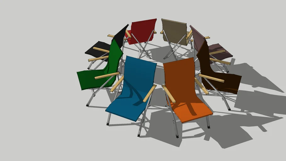 雪峰露营椅子折叠椅SU模型 SU模型免费下载_sketchup模型