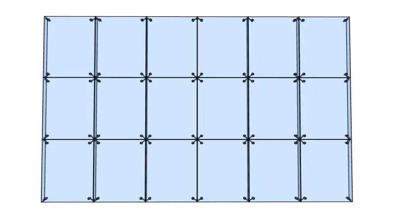 点支式玻璃幕墙(玻璃墙)SU模型 SU模型免费下载_sketchup模型