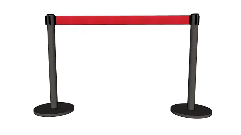 一米线伸缩隔离带栏杆SU模型 SU模型免费下载_sketchup模型