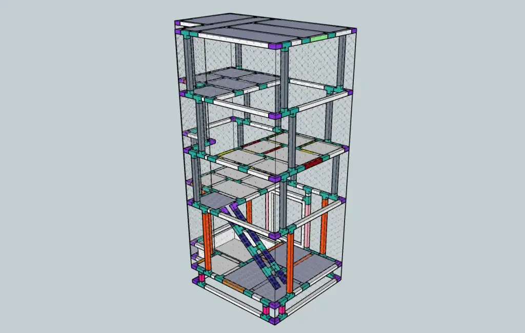 实木宠物猫屋猫笼SU模型 SU模型免费下载_sketchup模型
