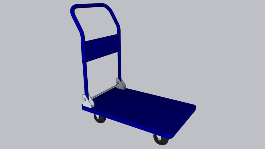 物流平板静音手推车SU模型 SU模型免费下载_sketchup模型