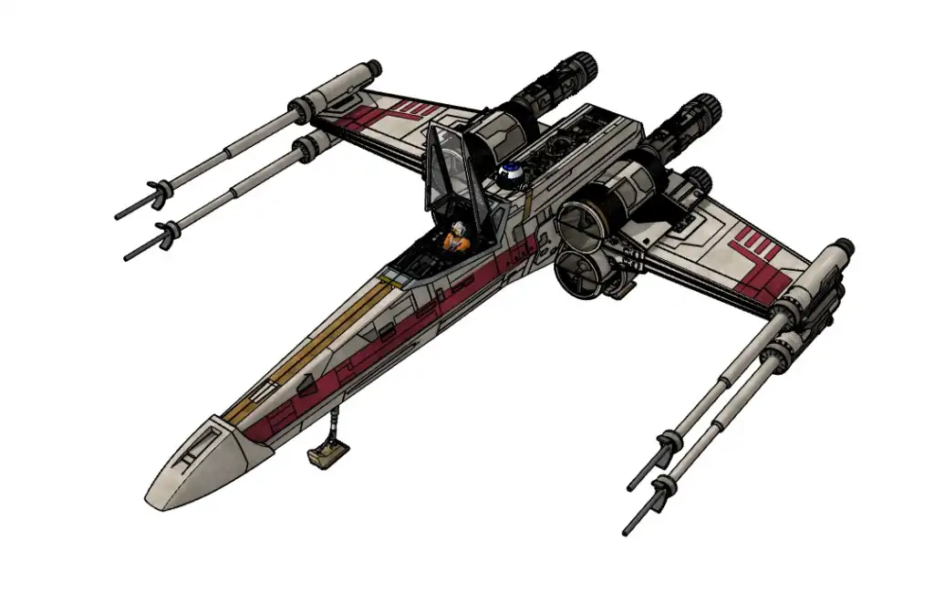 星战X翼战机SU模型 SU模型免费下载_sketchup模型