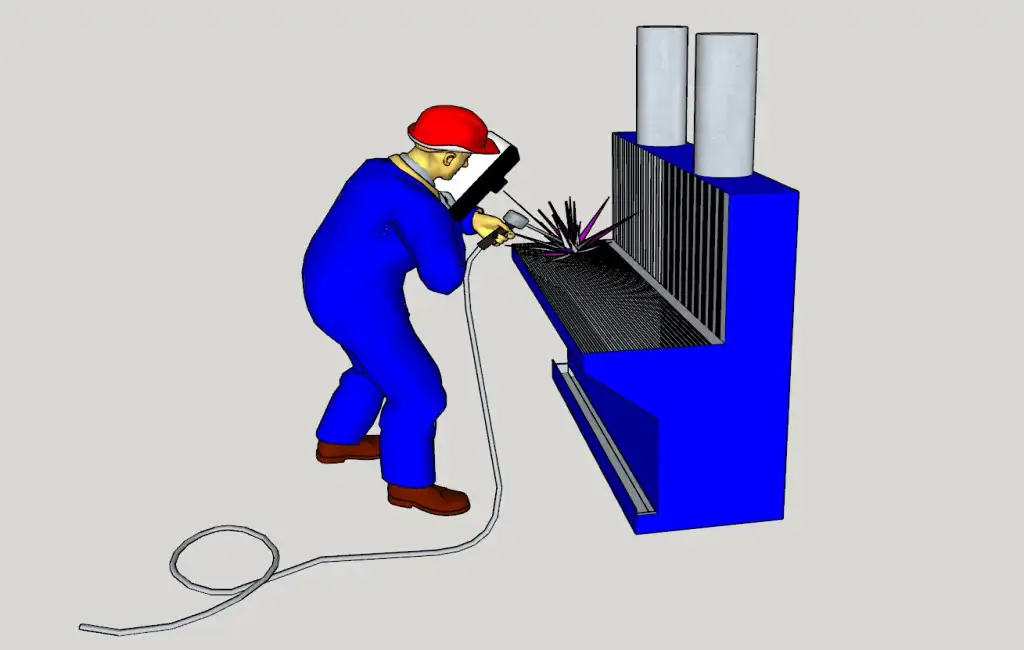 焊接作业场景SU模型 SU模型免费下载_sketchup模型