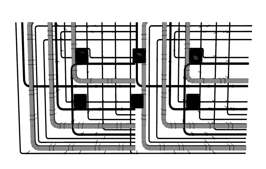 工业风管吊架管道SU模型 SU模型免费下载_sketchup模型