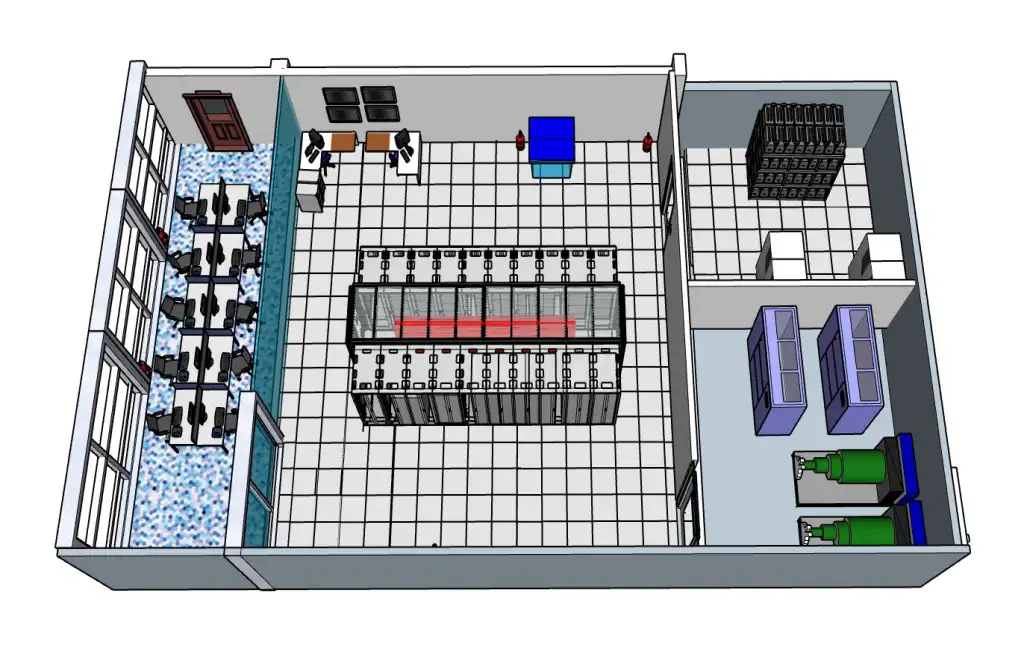 数据中心机房SU模型 SU模型免费下载_sketchup模型