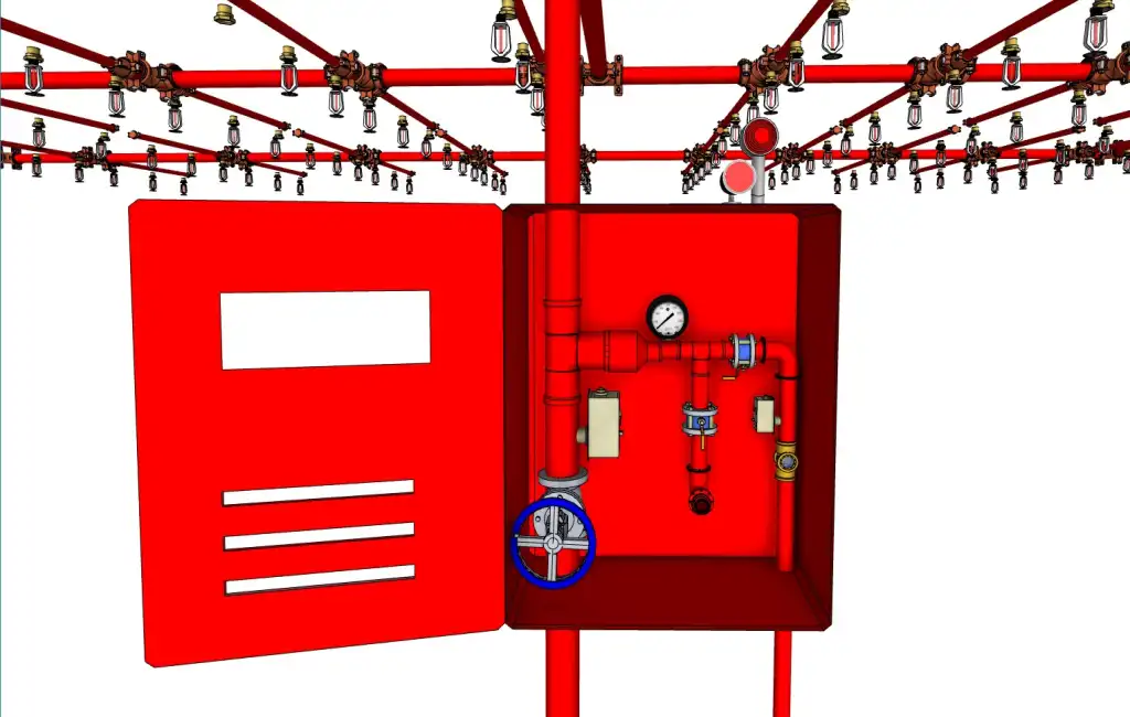 消防喷淋系统SU模型 SU模型免费下载_sketchup模型