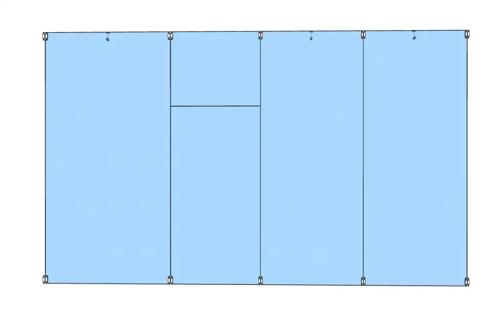 模块化玻璃隔断墙SU模型 SU模型免费下载_sketchup模型