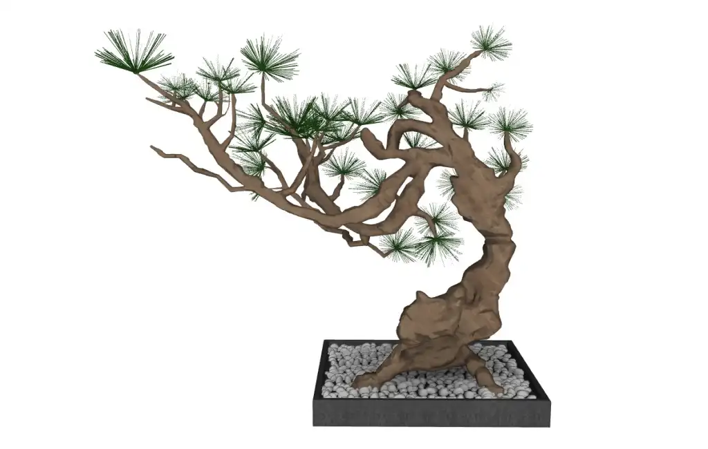 中式盆景松树SU模型 SU模型免费下载_sketchup模型