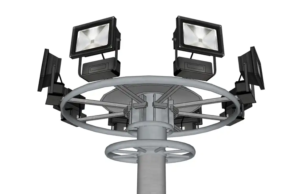 双层环形高杆灯SU模型 SU模型免费下载_sketchup模型