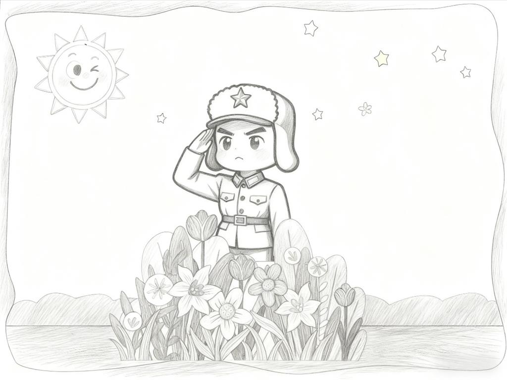 手抄报: 雷锋手抄报线稿图